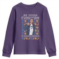 Funny Ugly Hanukkah Youth Sweatshirt Sandler So Much Funukah To Celebrate Hanukkah - Wonder Print Shop