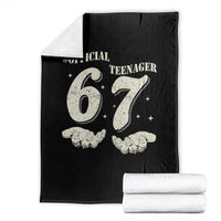 Funny 13th Birthday Official Teenager Throw Blanket Viral Meme Six Seven 6 7 Hands 13 Years Old Boys Kids