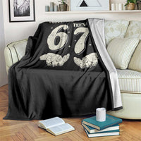 Funny 13th Birthday Official Teenager Throw Blanket Viral Meme Six Seven 6 7 Hands 13 Years Old Boys Kids