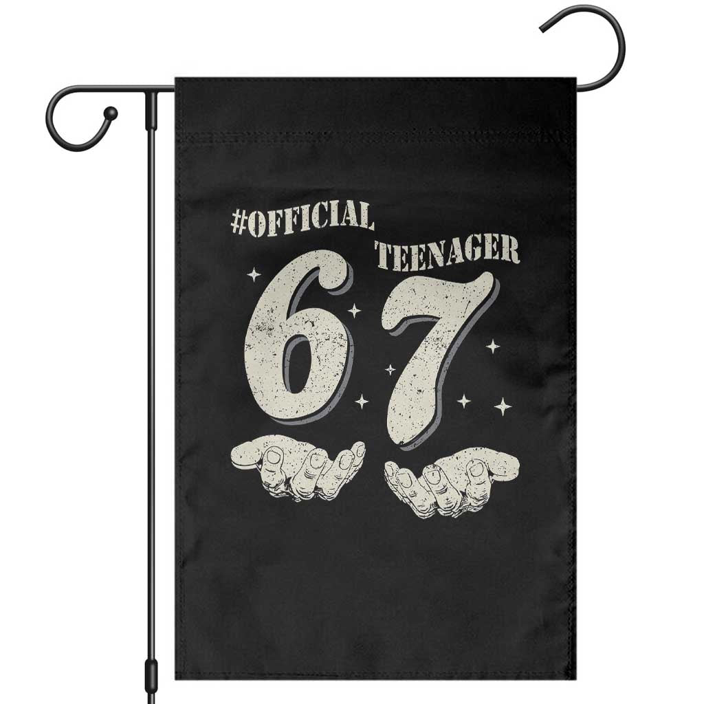 Funny 13th Birthday Official Teenager Garden Flag Viral Meme Six Seven 6 7 Hands 13 Years Old Boys Kids