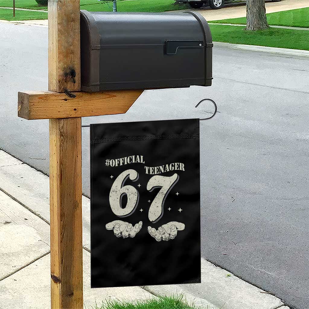 Funny 13th Birthday Official Teenager Garden Flag Viral Meme Six Seven 6 7 Hands 13 Years Old Boys Kids