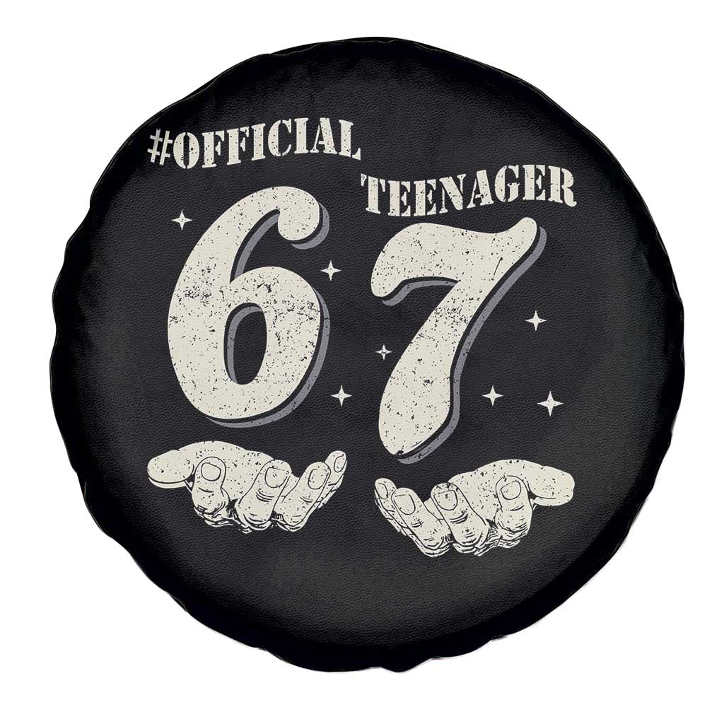 Funny 13th Birthday Official Teenager Spare Tire Cover Viral Meme Six Seven 6 7 Hands 13 Years Old Boys Kids