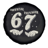 Funny 13th Birthday Official Teenager Spare Tire Cover Viral Meme Six Seven 6 7 Hands 13 Years Old Boys Kids