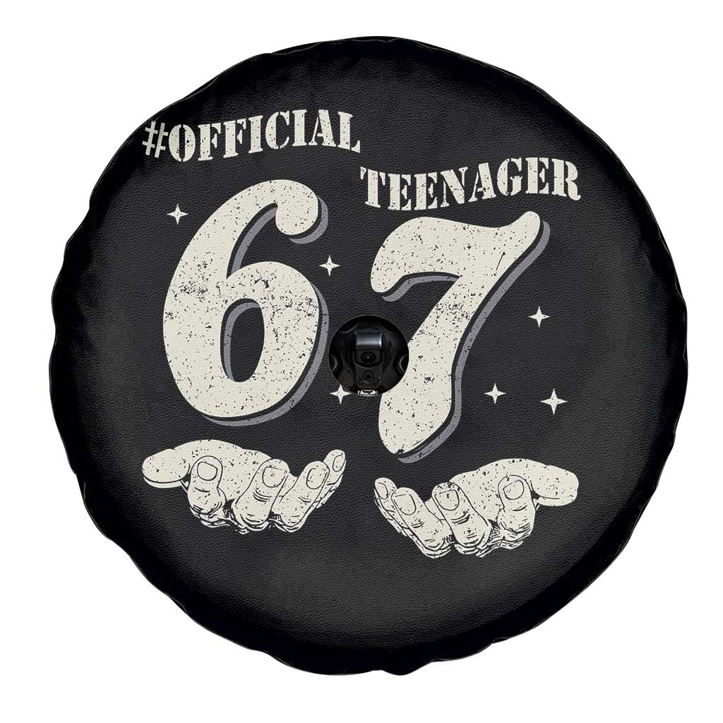 Funny 13th Birthday Official Teenager Spare Tire Cover Viral Meme Six Seven 6 7 Hands 13 Years Old Boys Kids
