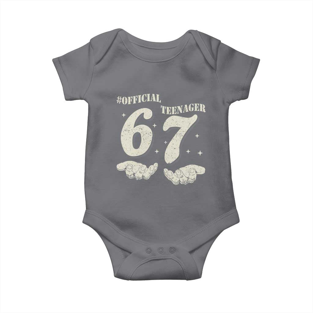 Funny 13th Birthday Official Teenager Baby Onesie Viral Meme Six Seven 6 7 Hands 13 Years Old Boys Kids