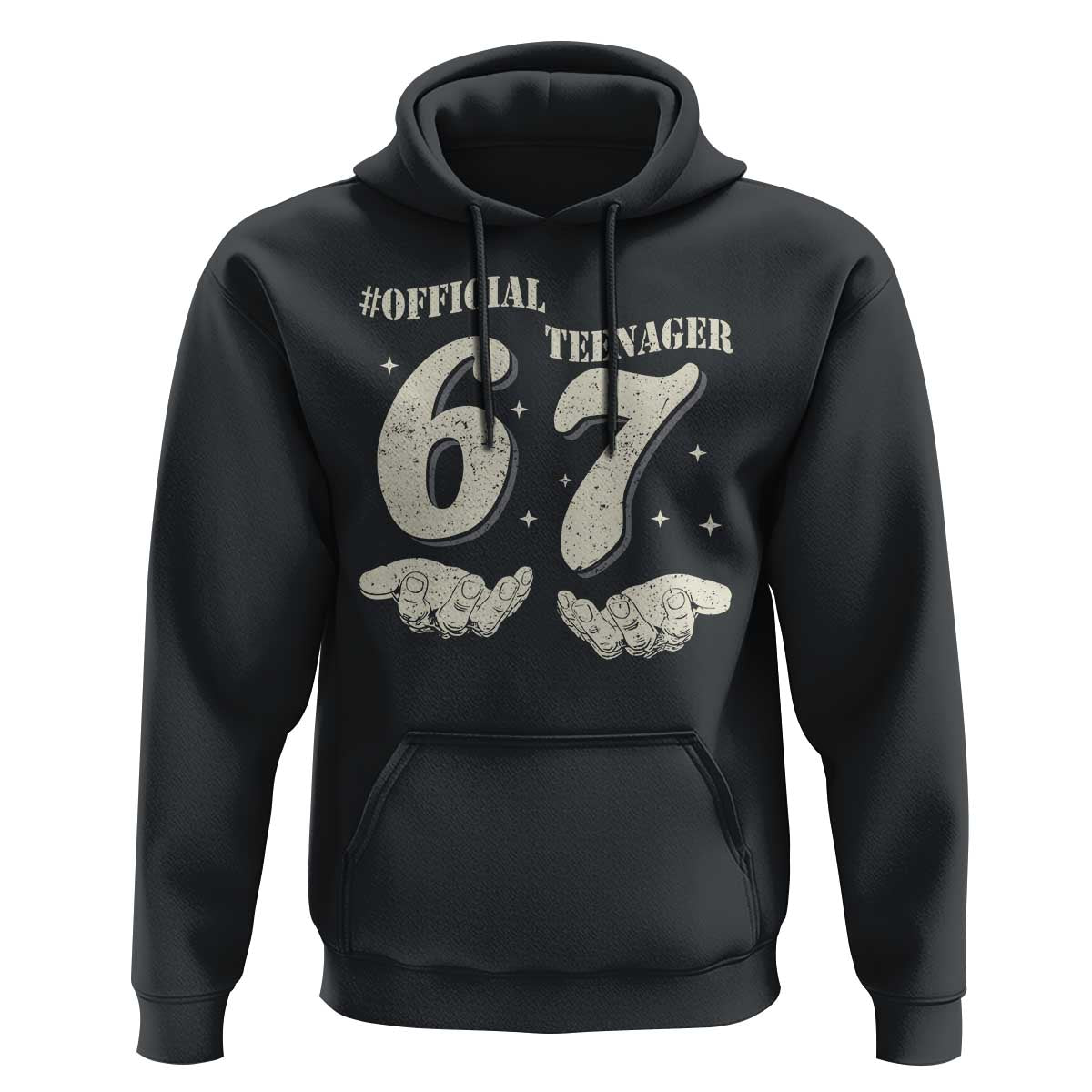Funny 13th Birthday Official Teenager Hoodie Viral Meme Six Seven 6 7 Hands 13 Years Old Boys Kids