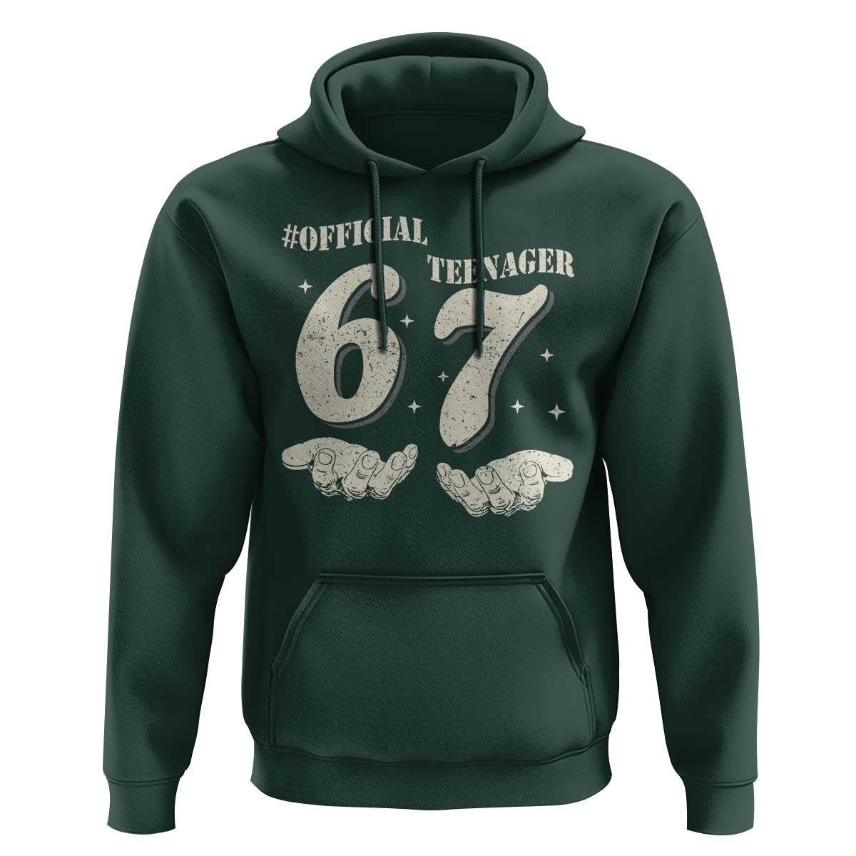 Funny 13th Birthday Official Teenager Hoodie Viral Meme Six Seven 6 7 Hands 13 Years Old Boys Kids