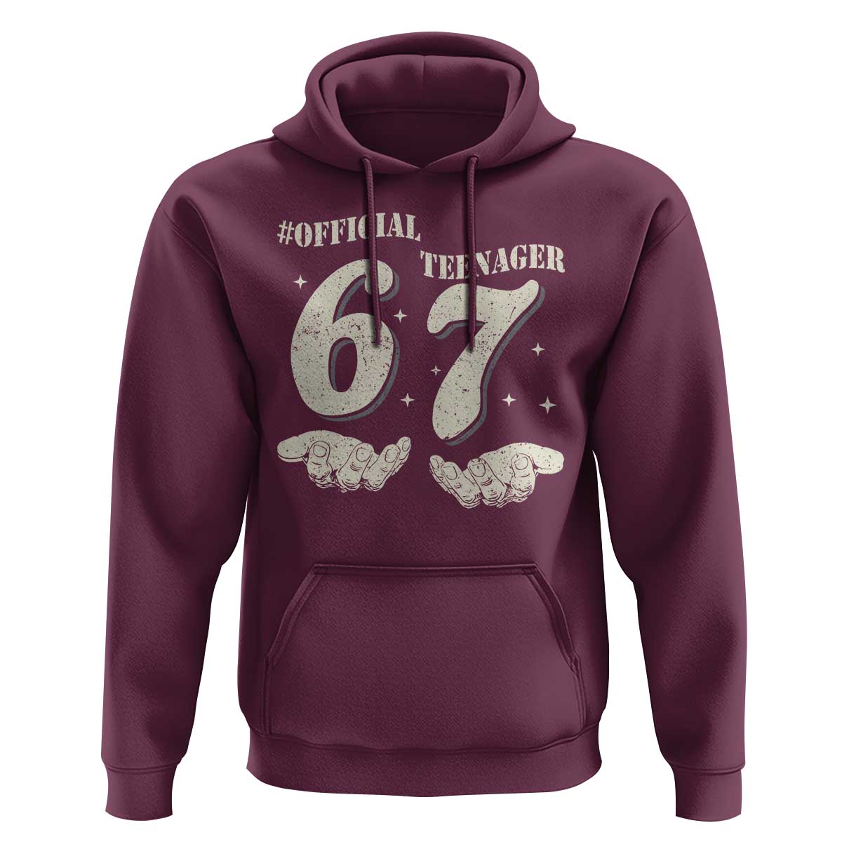 Funny 13th Birthday Official Teenager Hoodie Viral Meme Six Seven 6 7 Hands 13 Years Old Boys Kids
