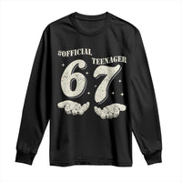 Funny 13th Birthday Official Teenager Long Sleeve Shirt Viral Meme Six Seven 6 7 Hands 13 Years Old Boys Kids