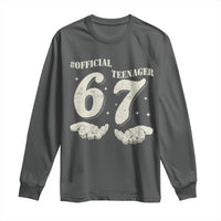 Funny 13th Birthday Official Teenager Long Sleeve Shirt Viral Meme Six Seven 6 7 Hands 13 Years Old Boys Kids