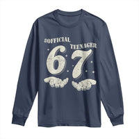 Funny 13th Birthday Official Teenager Long Sleeve Shirt Viral Meme Six Seven 6 7 Hands 13 Years Old Boys Kids