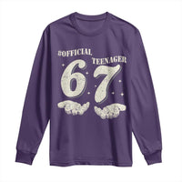 Funny 13th Birthday Official Teenager Long Sleeve Shirt Viral Meme Six Seven 6 7 Hands 13 Years Old Boys Kids