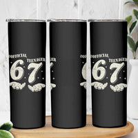 Funny 13th Birthday Official Teenager Skinny Tumbler Viral Meme Six Seven 6 7 Hands 13 Years Old Boys Kids