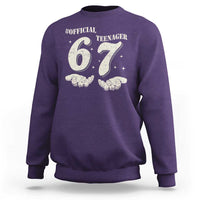 Funny 13th Birthday Official Teenager Sweatshirt Viral Meme Six Seven 6 7 Hands 13 Years Old Boys Kids