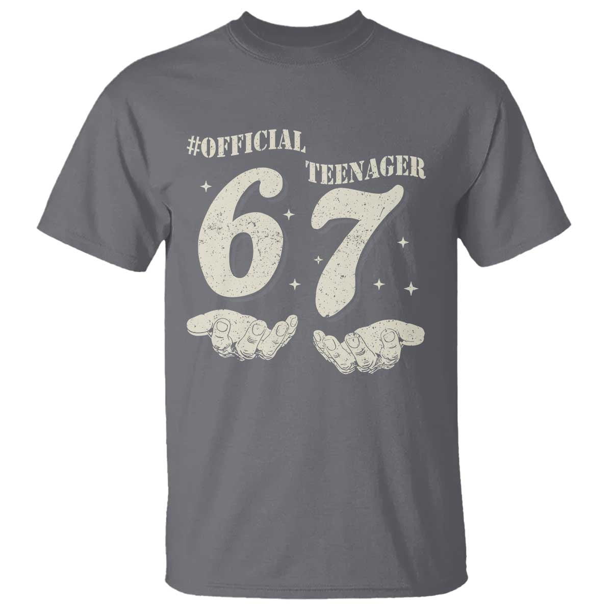 Funny 13th Birthday Official Teenager T Shirt Viral Meme Six Seven 6 7 Hands 13 Years Old Boys Kids