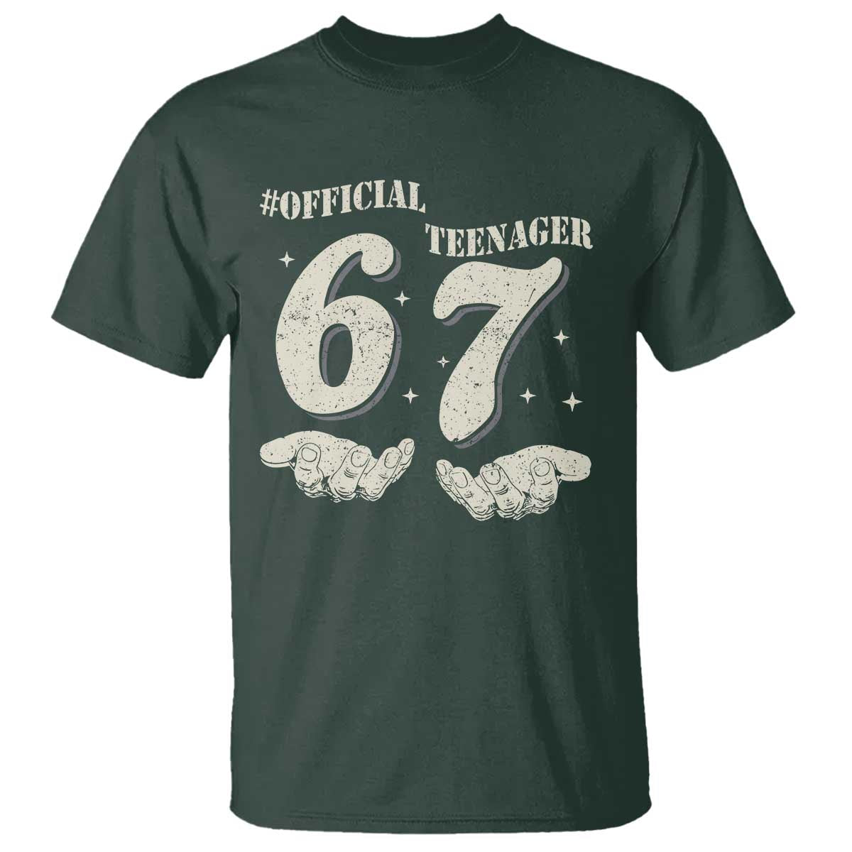Funny 13th Birthday Official Teenager T Shirt Viral Meme Six Seven 6 7 Hands 13 Years Old Boys Kids