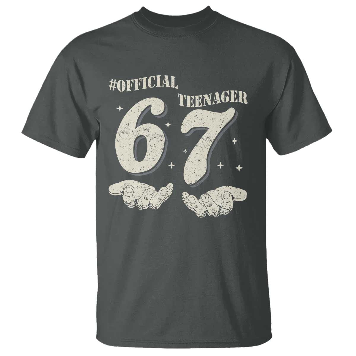 Funny 13th Birthday Official Teenager T Shirt Viral Meme Six Seven 6 7 Hands 13 Years Old Boys Kids