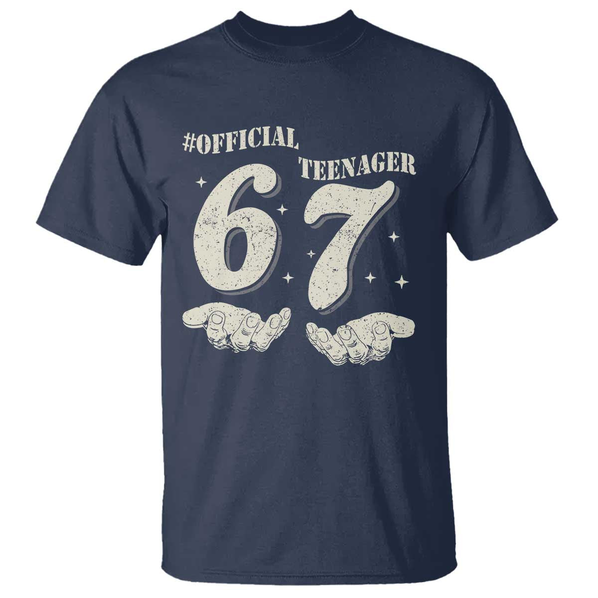 Funny 13th Birthday Official Teenager T Shirt Viral Meme Six Seven 6 7 Hands 13 Years Old Boys Kids