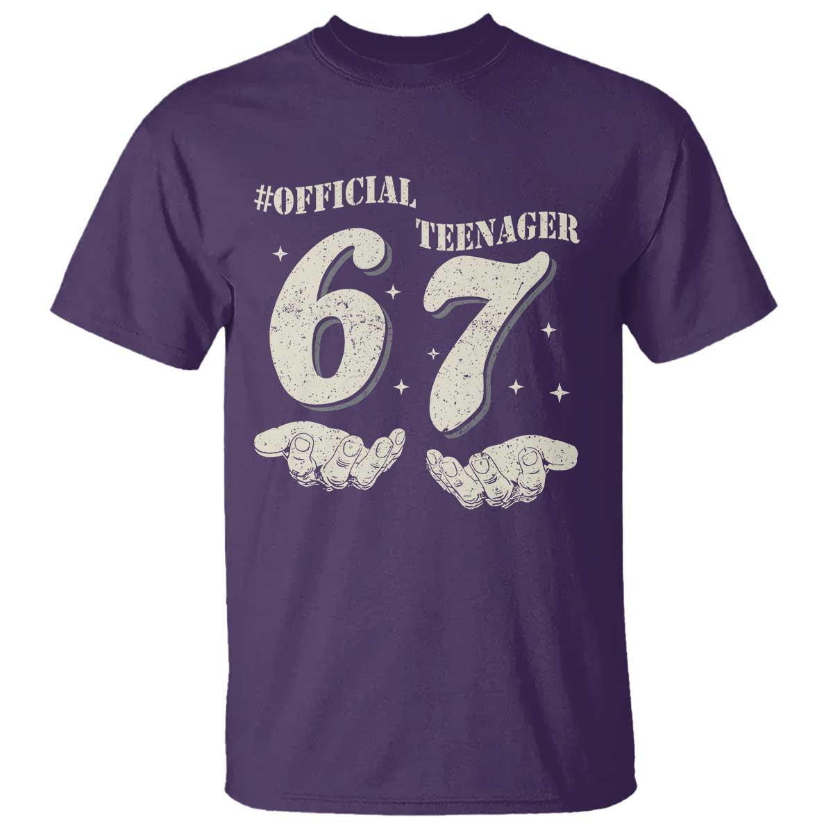 Funny 13th Birthday Official Teenager T Shirt Viral Meme Six Seven 6 7 Hands 13 Years Old Boys Kids