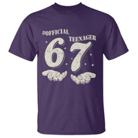 Funny 13th Birthday Official Teenager T Shirt Viral Meme Six Seven 6 7 Hands 13 Years Old Boys Kids