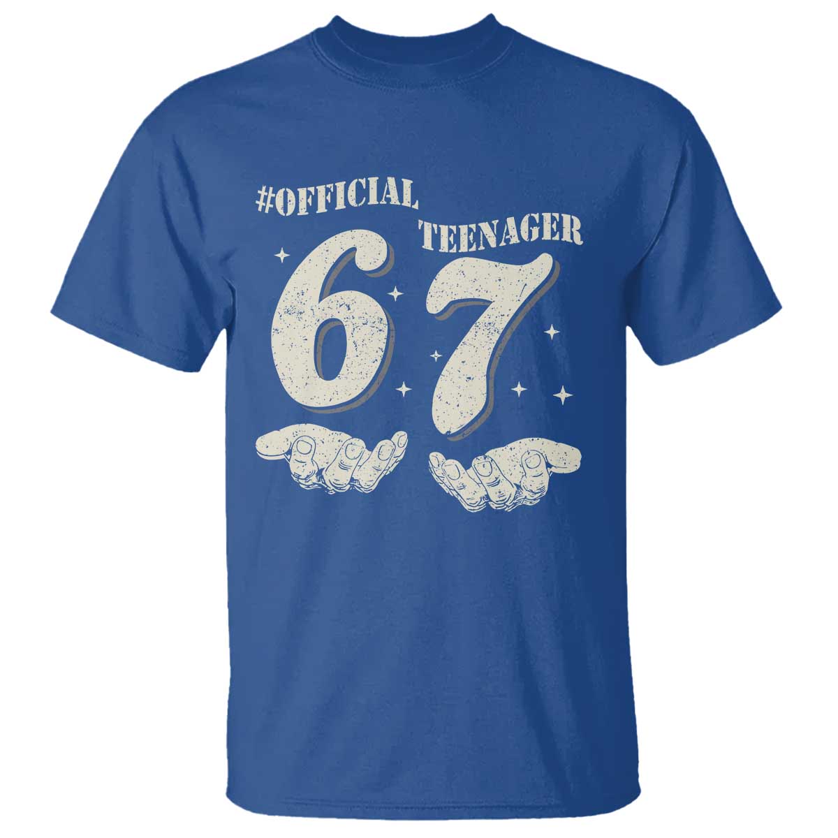 Funny 13th Birthday Official Teenager T Shirt Viral Meme Six Seven 6 7 Hands 13 Years Old Boys Kids