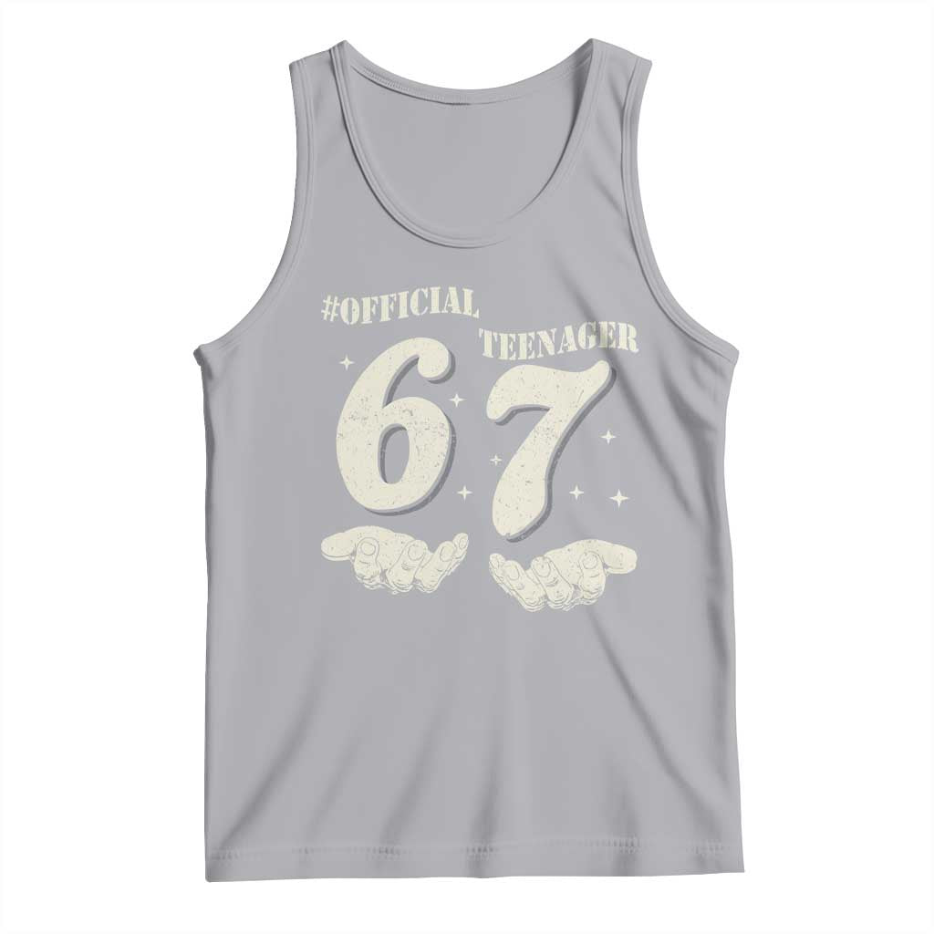 Funny 13th Birthday Official Teenager Tank Top Viral Meme Six Seven 6 7 Hands 13 Years Old Boys Kids