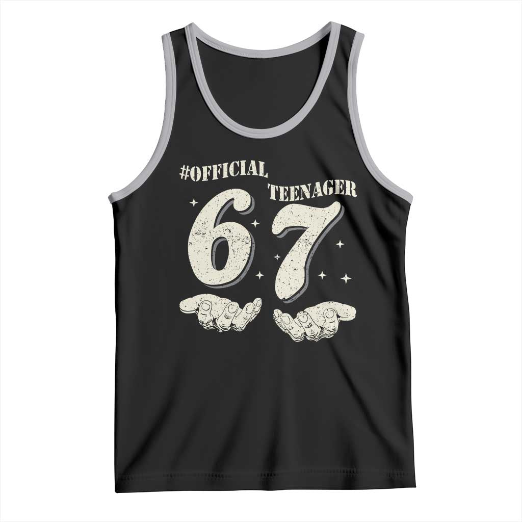 Funny 13th Birthday Official Teenager Tank Top Viral Meme Six Seven 6 7 Hands 13 Years Old Boys Kids