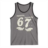 Funny 13th Birthday Official Teenager Tank Top Viral Meme Six Seven 6 7 Hands 13 Years Old Boys Kids
