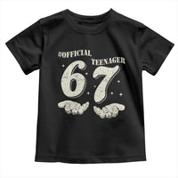 Funny 13th Birthday Official Teenager Toddler T Shirt Viral Meme Six Seven 6 7 Hands 13 Years Old Boys Kids
