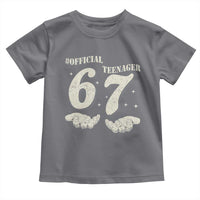 Funny 13th Birthday Official Teenager Toddler T Shirt Viral Meme Six Seven 6 7 Hands 13 Years Old Boys Kids
