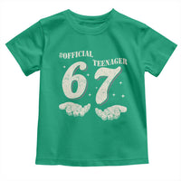 Funny 13th Birthday Official Teenager Toddler T Shirt Viral Meme Six Seven 6 7 Hands 13 Years Old Boys Kids