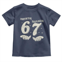 Funny 13th Birthday Official Teenager Toddler T Shirt Viral Meme Six Seven 6 7 Hands 13 Years Old Boys Kids