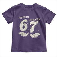 Funny 13th Birthday Official Teenager Toddler T Shirt Viral Meme Six Seven 6 7 Hands 13 Years Old Boys Kids