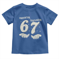 Funny 13th Birthday Official Teenager Toddler T Shirt Viral Meme Six Seven 6 7 Hands 13 Years Old Boys Kids
