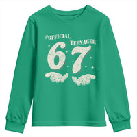 Funny 13th Birthday Official Teenager Youth Sweatshirt Viral Meme Six Seven 6 7 Hands 13 Years Old Boys Kids
