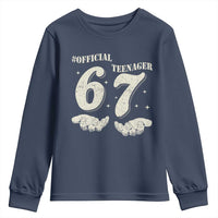 Funny 13th Birthday Official Teenager Youth Sweatshirt Viral Meme Six Seven 6 7 Hands 13 Years Old Boys Kids
