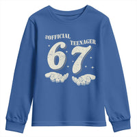 Funny 13th Birthday Official Teenager Youth Sweatshirt Viral Meme Six Seven 6 7 Hands 13 Years Old Boys Kids