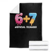 Funny 67 13th Birthday Official Teenager Throw Blanket 6 7 Ice Cream Drip Meme Funny Six Seven 13 Years Old