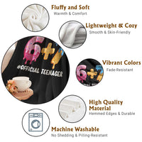 Funny 67 13th Birthday Official Teenager Throw Blanket 6 7 Ice Cream Drip Meme Funny Six Seven 13 Years Old