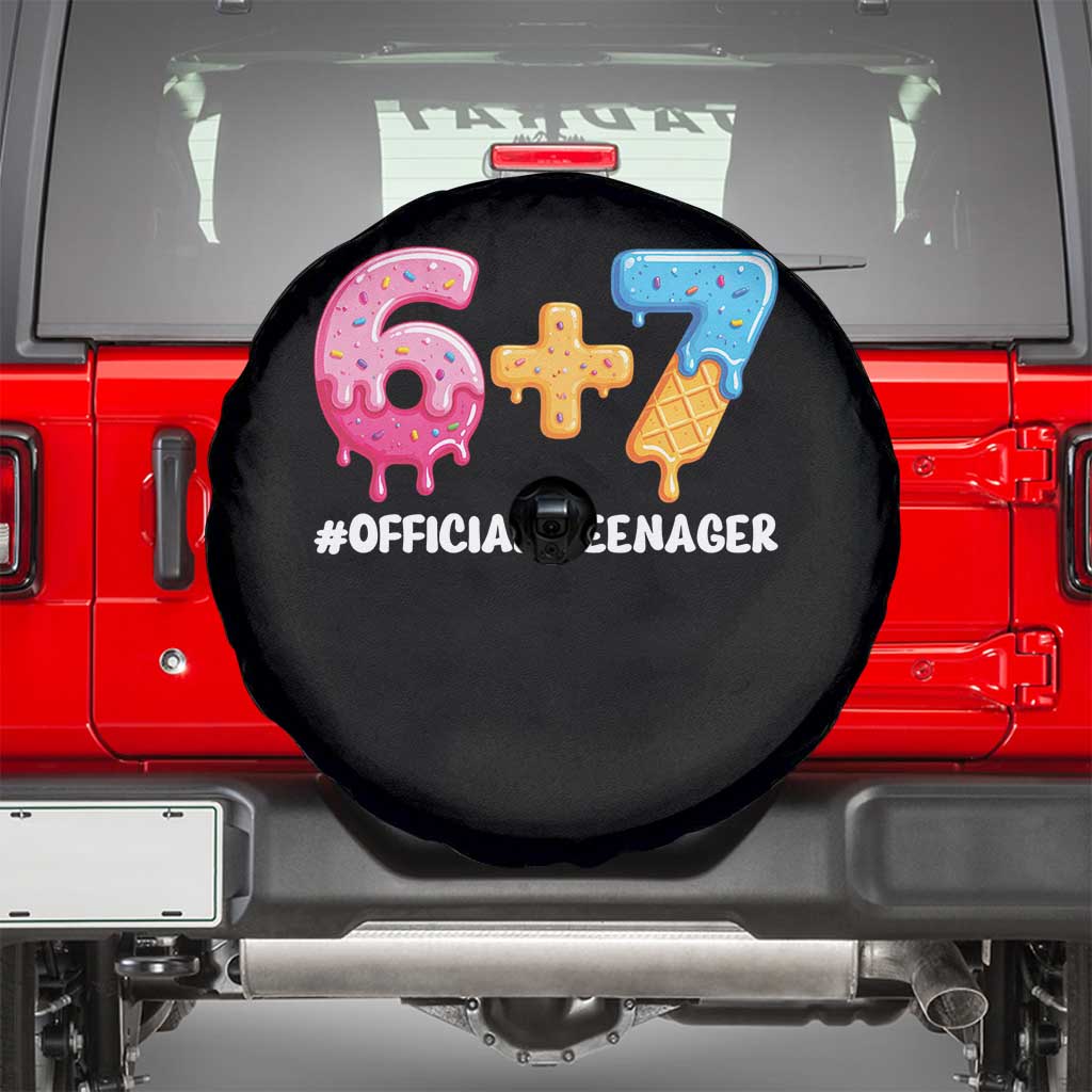 Funny 67 13th Birthday Official Teenager Spare Tire Cover 6 7 Ice Cream Drip Meme Funny Six Seven 13 Years Old