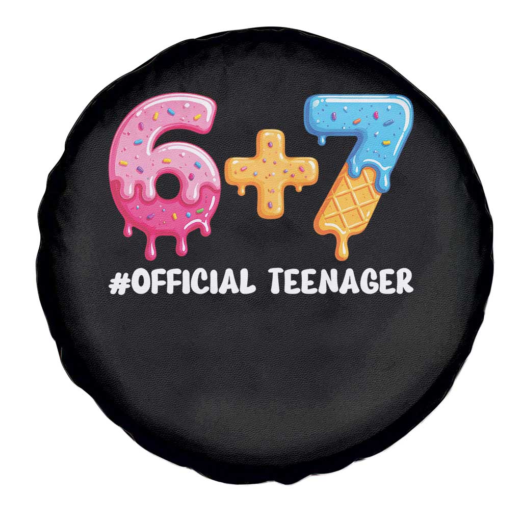 Funny 67 13th Birthday Official Teenager Spare Tire Cover 6 7 Ice Cream Drip Meme Funny Six Seven 13 Years Old