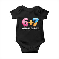 Funny 67 13th Birthday Official Teenager Baby Onesie 6 7 Ice Cream Drip Meme Funny Six Seven 13 Years Old