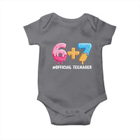Funny 67 13th Birthday Official Teenager Baby Onesie 6 7 Ice Cream Drip Meme Funny Six Seven 13 Years Old