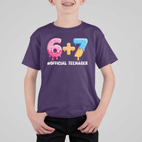 Funny 67 13th Birthday Official Teenager T Shirt For Kid 6 7 Ice Cream Drip Meme Funny Six Seven 13 Years Old