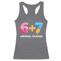 Funny 67 13th Birthday Official Teenager Racerback Tank Top 6 7 Ice Cream Drip Meme Funny Six Seven 13 Years Old