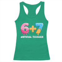 Funny 67 13th Birthday Official Teenager Racerback Tank Top 6 7 Ice Cream Drip Meme Funny Six Seven 13 Years Old