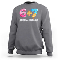 Funny 67 13th Birthday Official Teenager Sweatshirt 6 7 Ice Cream Drip Meme Funny Six Seven 13 Years Old