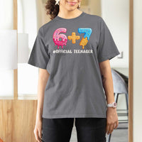 Funny 67 13th Birthday Official Teenager T Shirt For Women 6 7 Ice Cream Drip Meme Funny Six Seven 13 Years Old