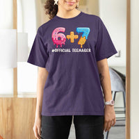 Funny 67 13th Birthday Official Teenager T Shirt For Women 6 7 Ice Cream Drip Meme Funny Six Seven 13 Years Old