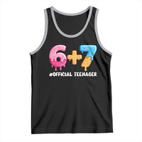 Funny 67 13th Birthday Official Teenager Tank Top 6 7 Ice Cream Drip Meme Funny Six Seven 13 Years Old